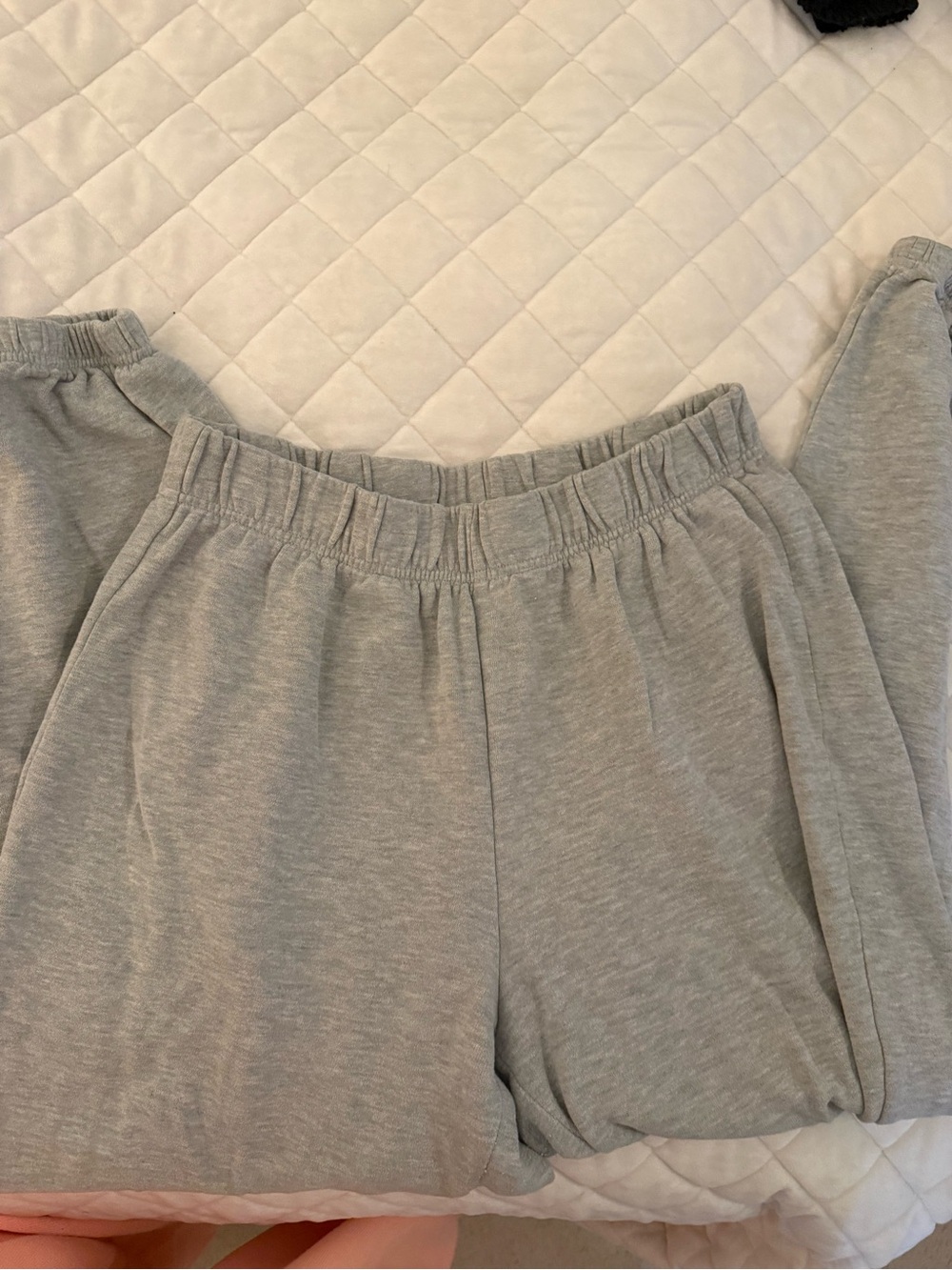 PacSun LA Hearts Light Grey Elastic-Waist Junior Sweatpants